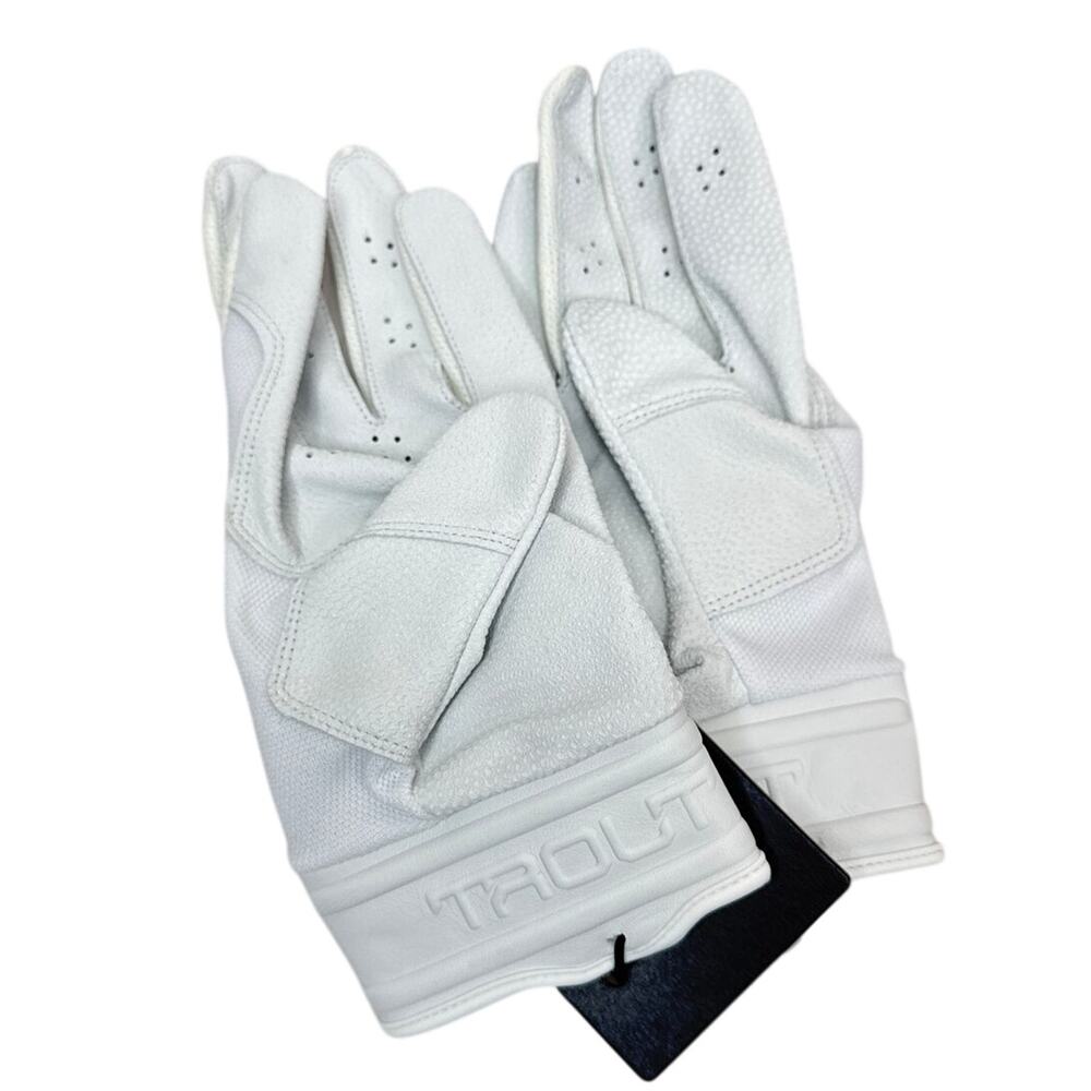 NWT Nike Trout 2.0 Baseball Batting Gloves White Iridescent Adult Size Large - Picture 6 of 8